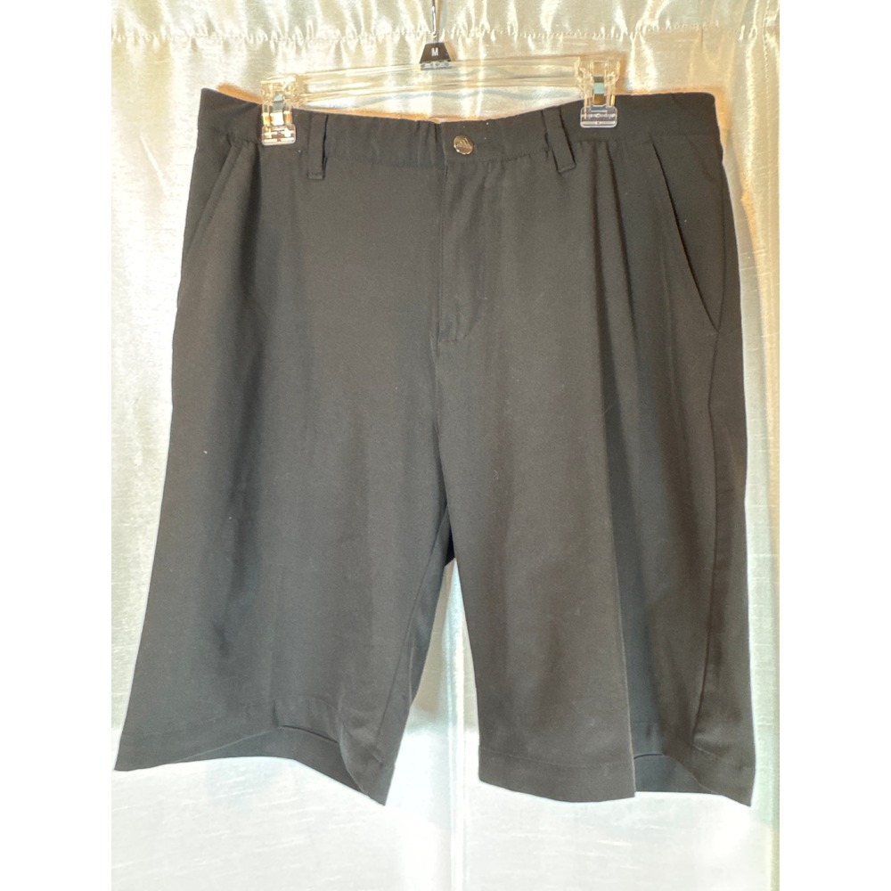 Adidas Men Golf Shorts‎ Black Flat Front Athletic Performance Size 34
